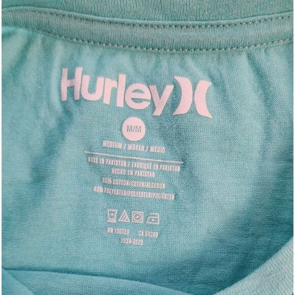 Men's Medium Hurley Teal Colored T-Shirt - Picture 3 of 5